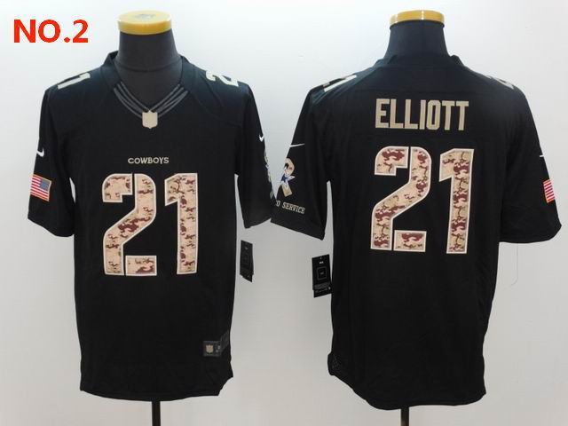 Men's Dallas Cowboys #21 Ezekiel Elliott Jerseys NO.2;